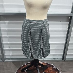 Max Studio Gray And Green Bubble Skirt Knee-Length Pleated Size Small